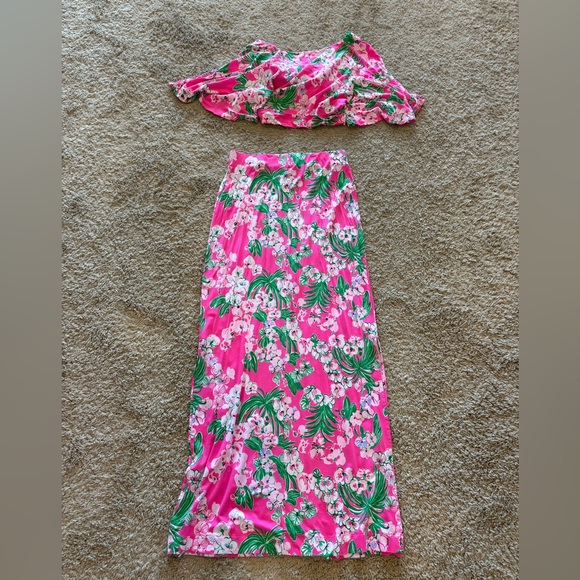 Lilly Pulitzer Pink Floral Set - Picture 6 of 8